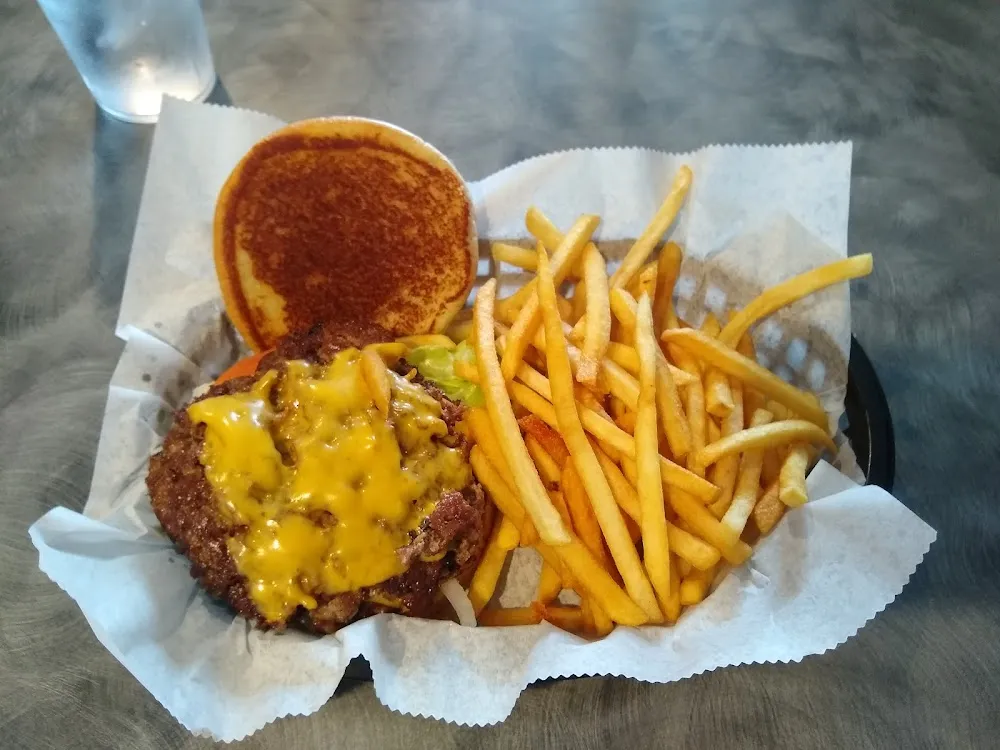 Double Cheeseburger with French Fries