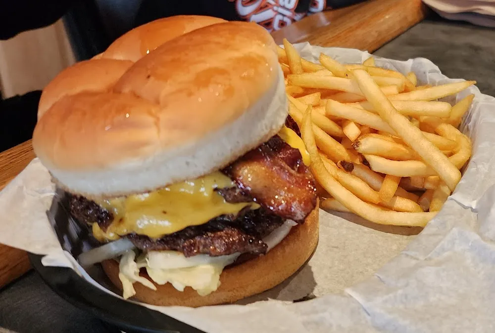 Quadruple Cheeseburger with Bacon